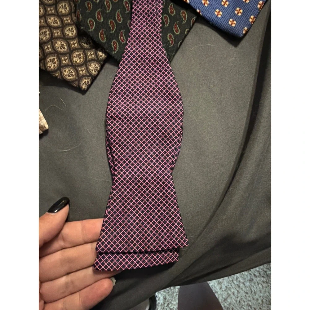 Mens Silk Tie Lot 8pc Polo Ralph Lauren Tommy Hilfiger Paisley Plaid Geometric